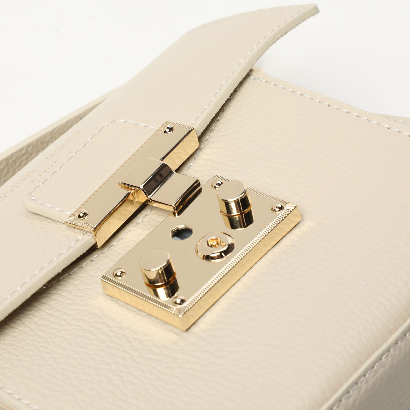 Christian Laurier Sac bandoulière en Cuir Adriana beige - 21.5x16x10 cm