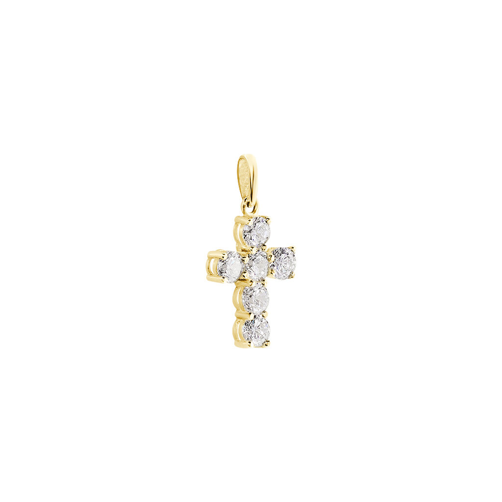 Pendentif Or Jaune Sebastian Oxyde De Zirconium