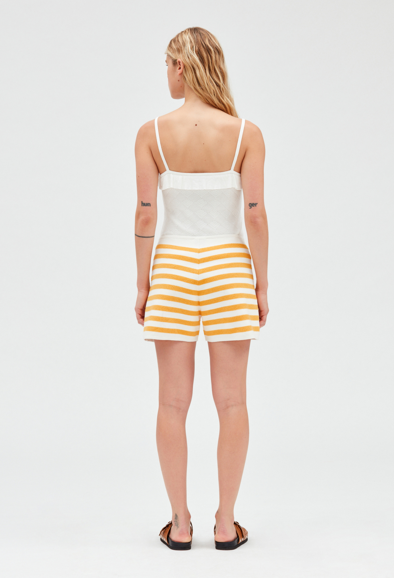 Short maille eponge raye