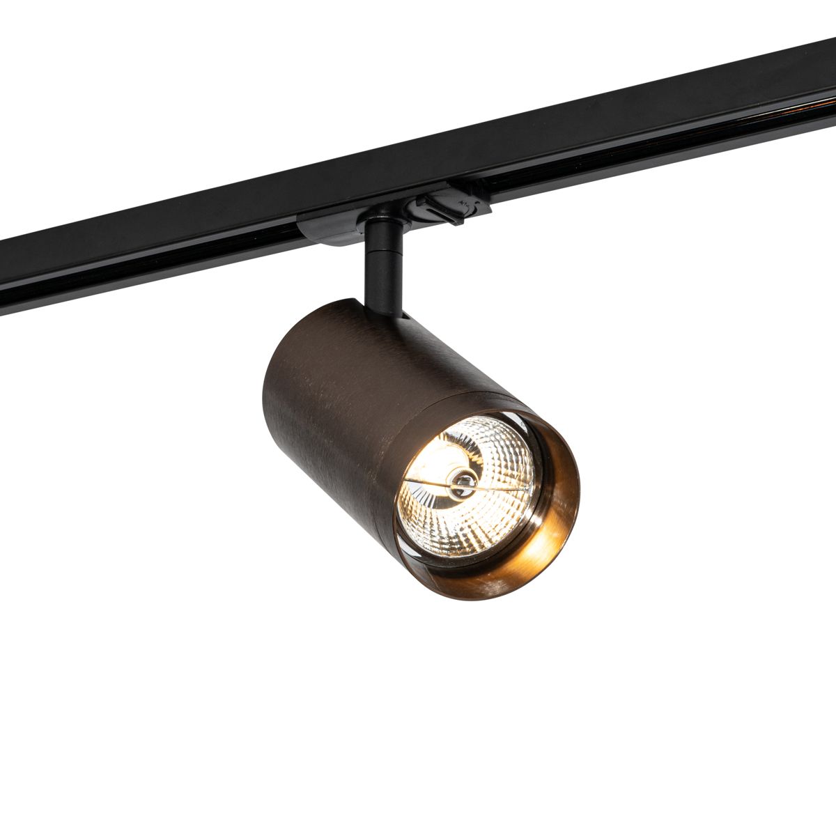Moderne spot donker brons voor railsysteem 1-fase 70mm - Iconic Jeana Luxe