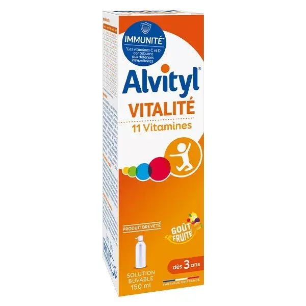 Xarope Alvityl Vitality, embalagem com 2 frascos de 150ml