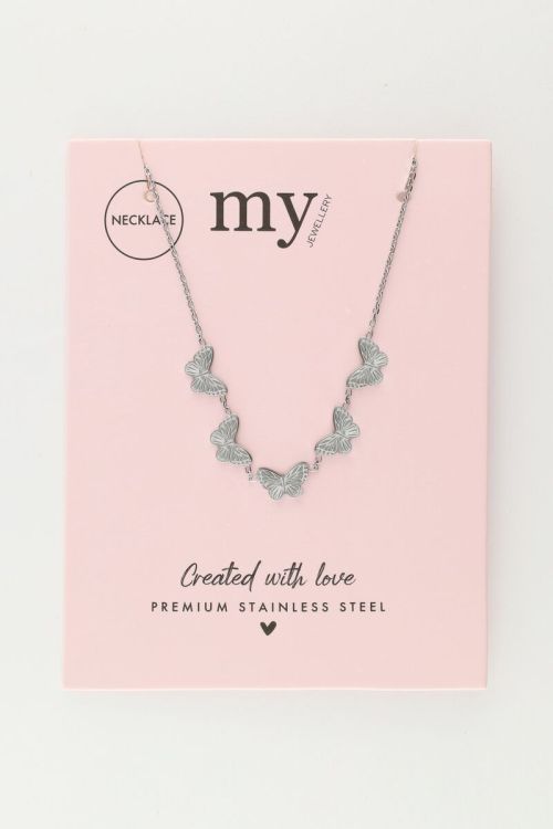 Minimalistische ketting met vlinders
