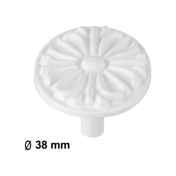 Knop Elian wit 38mm