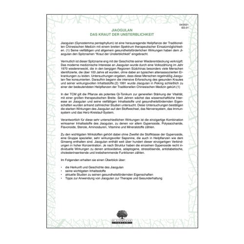 Sunday Natural Products  Jiaogulan - das Kraut der Unsterblichkeit