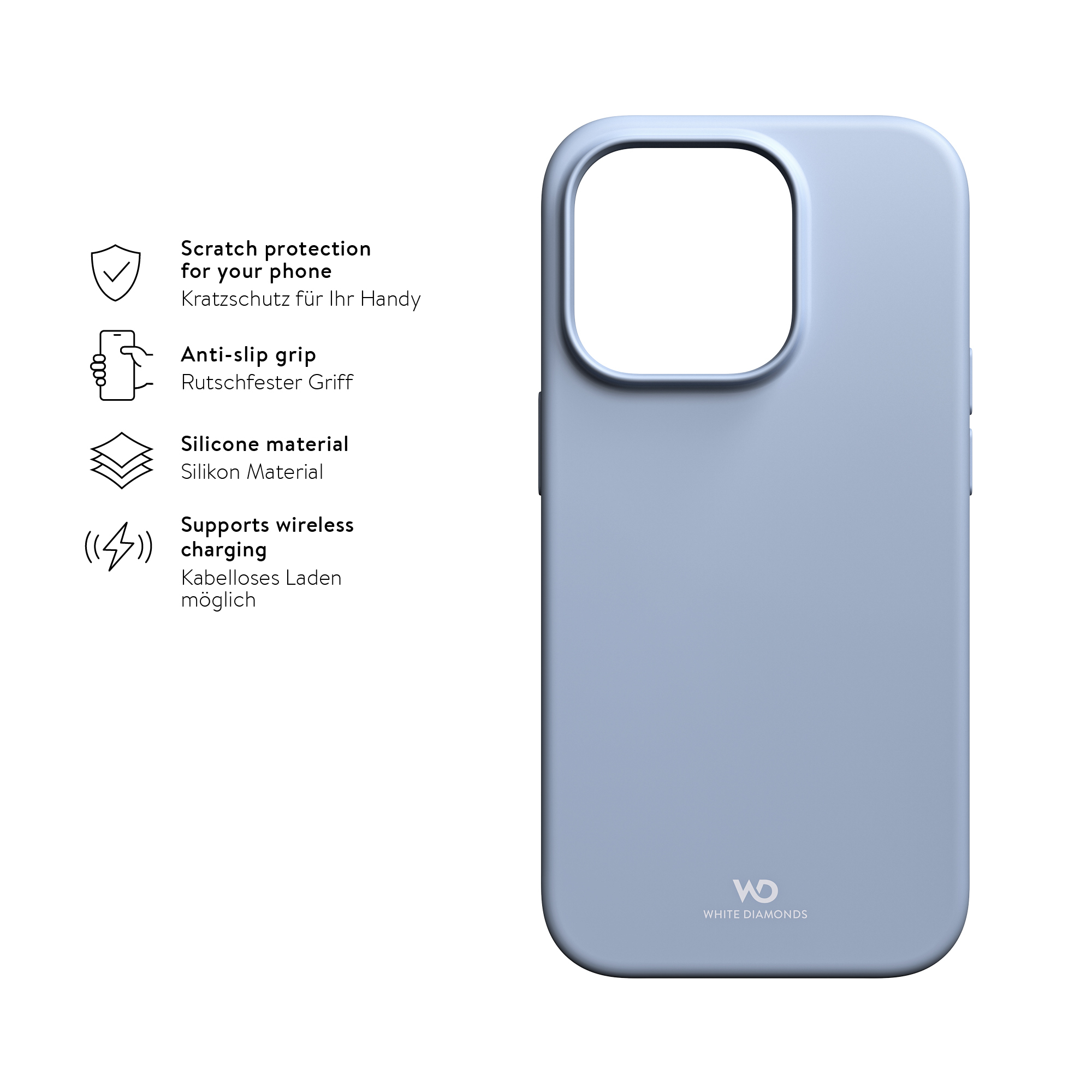 iPhone 14 Pro Max Urban Case Silikon Cover Hülle (1507FIT65) - Light Blue