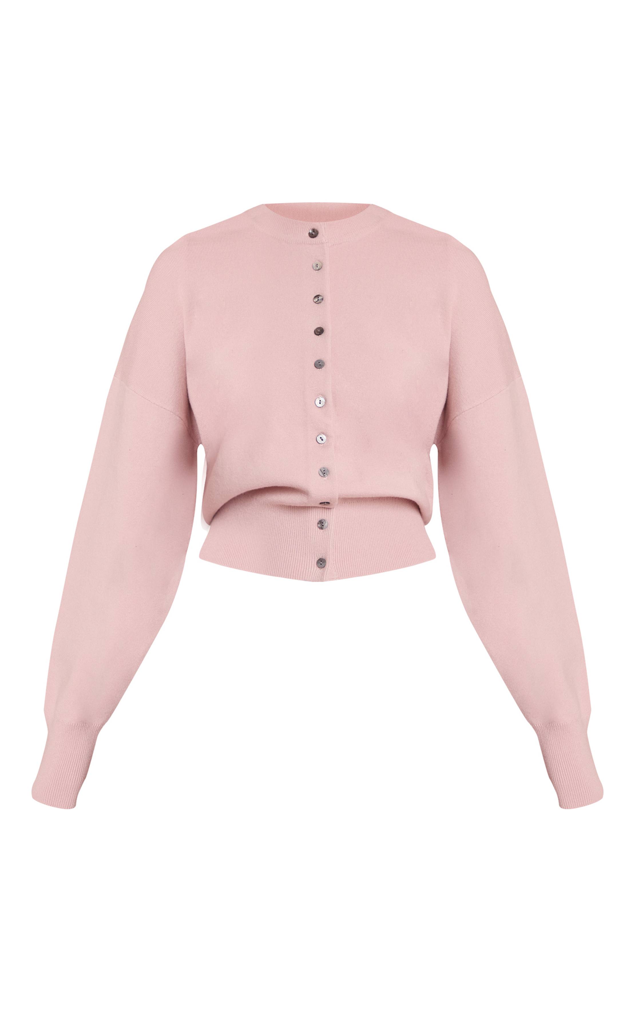 Rose Cardigan En Maille Compacte