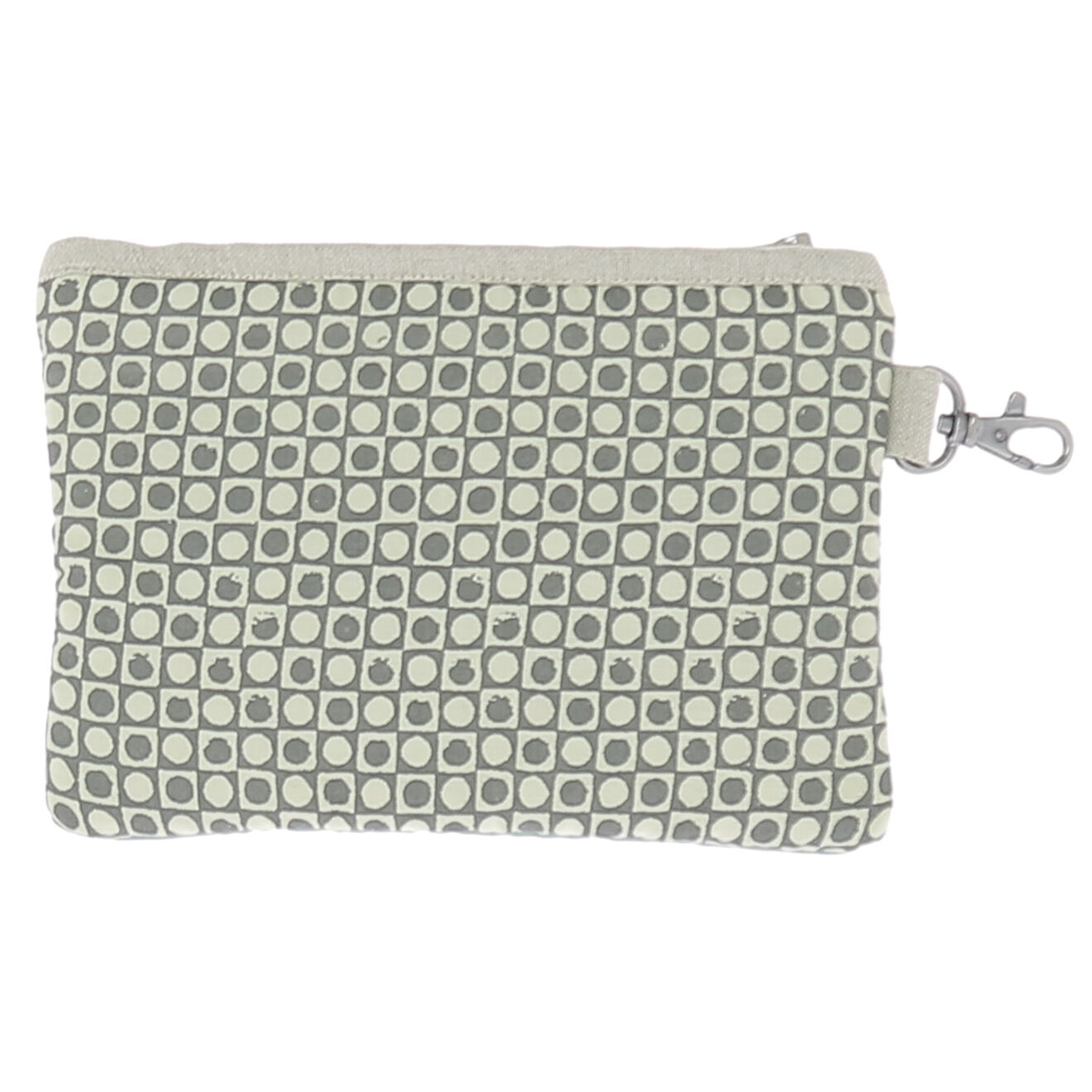 En Fil d'Indienne Trousse plate Soie céladon - 20x13 cm
