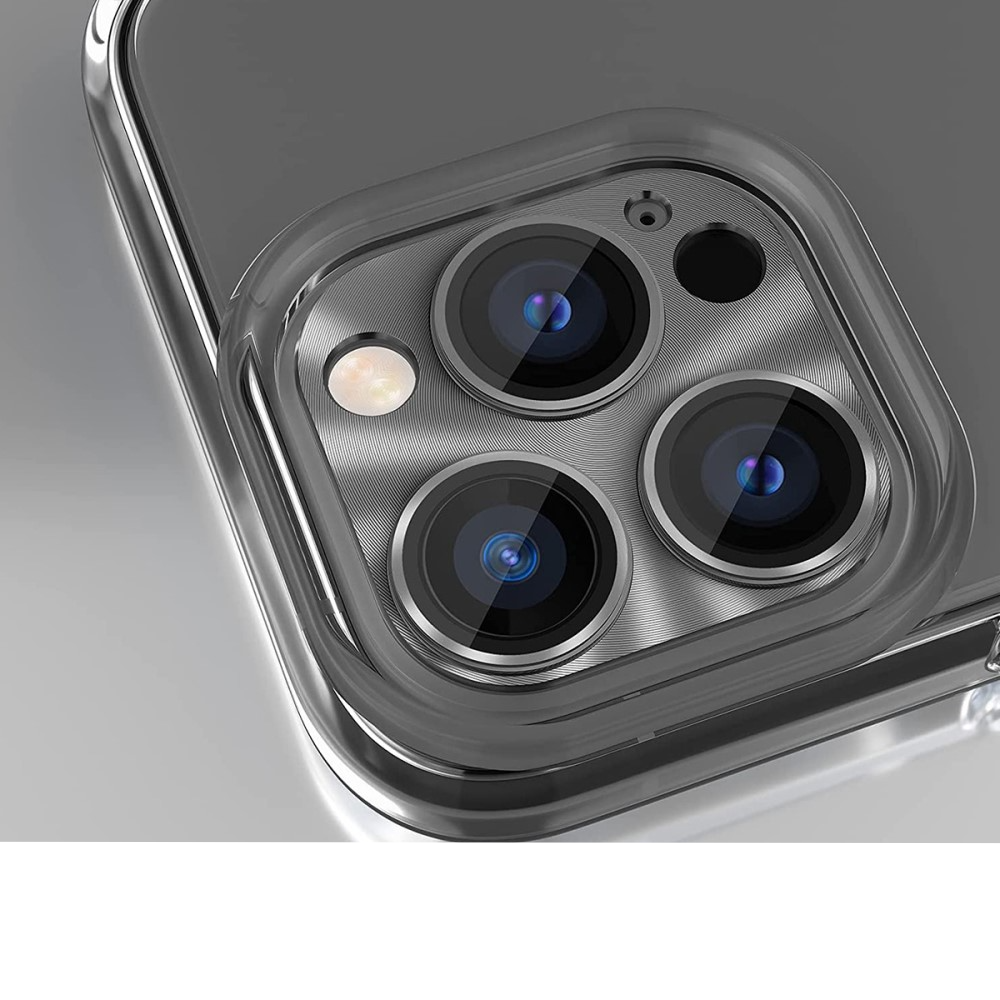 iPhone 14 Pro / iPhone 14 Pro Max Alu Kamera Objektiv Protector Vollschutz mit Panzer Glas - Dunkellila (Deep Purple)