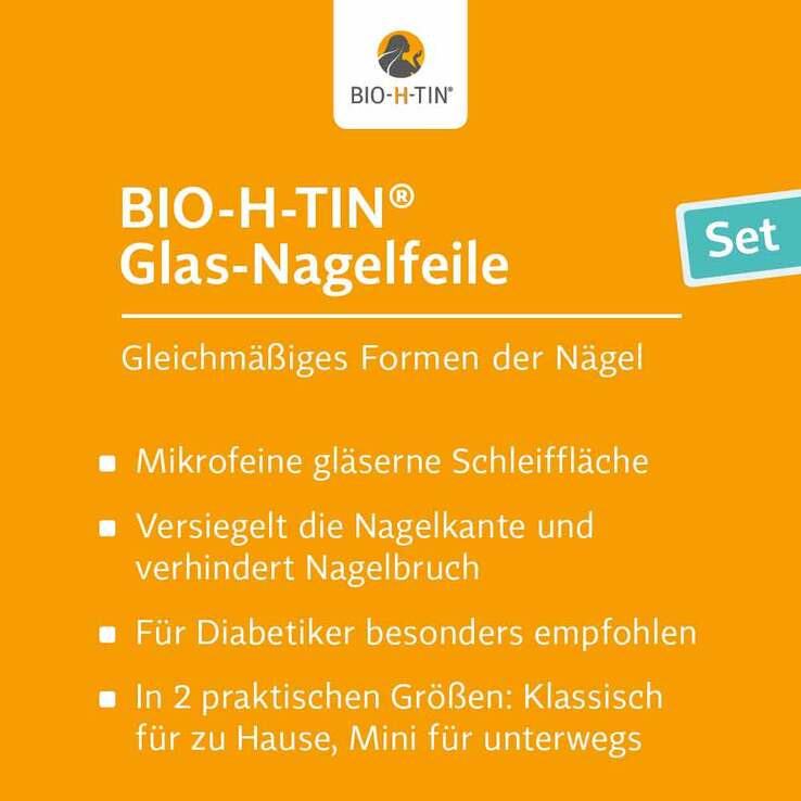 Bio-H-Tin Glas Nagelfeile, 1 St