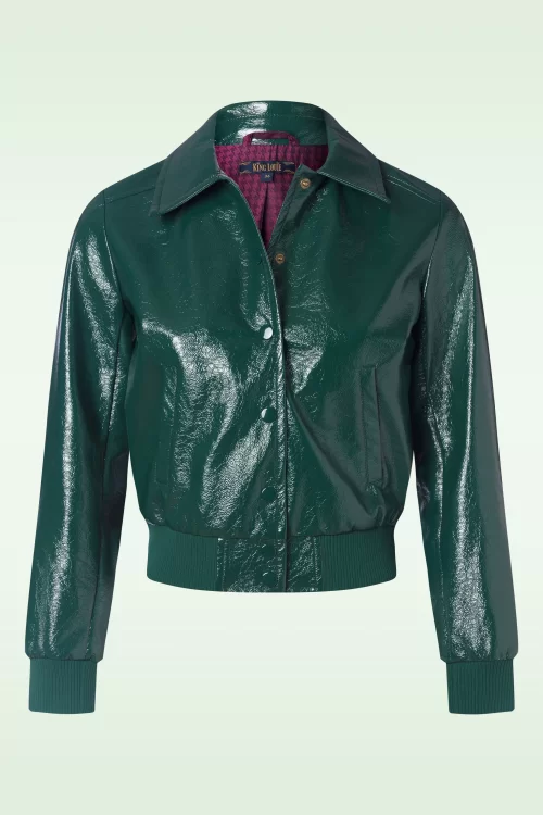 King Louie Isa Shine jacket in libel groen