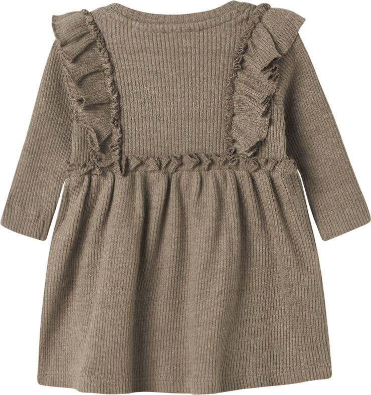 Lil' Atelier NBFSOPHIA SIN LS BODY DRESS LIL Shitake