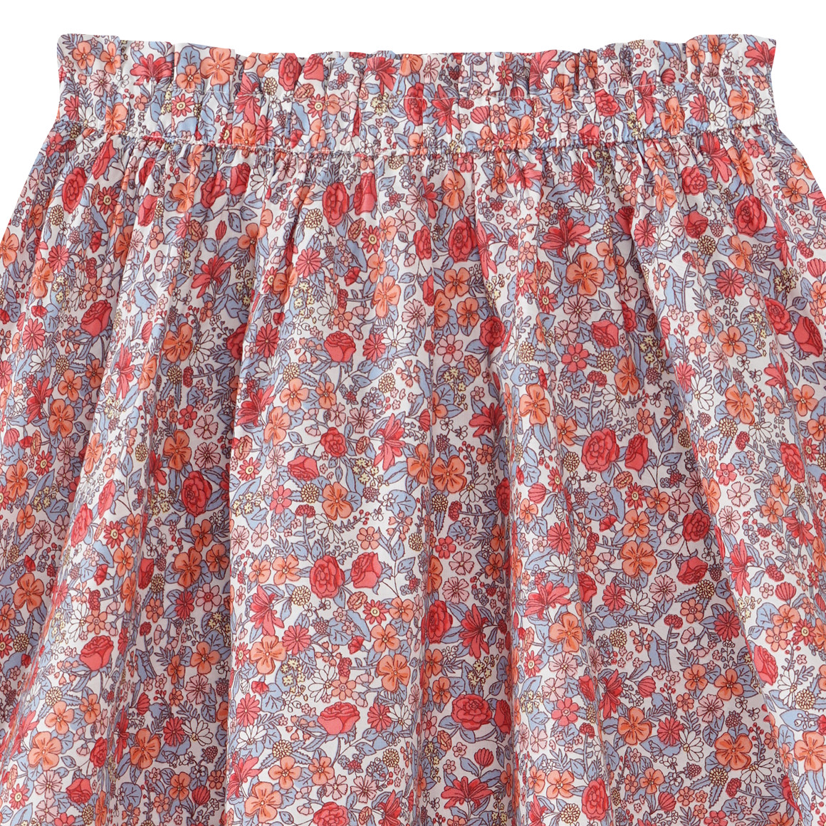 Yigga Mädchen Rock im Millefleur-Design pink / hellblau / apricot