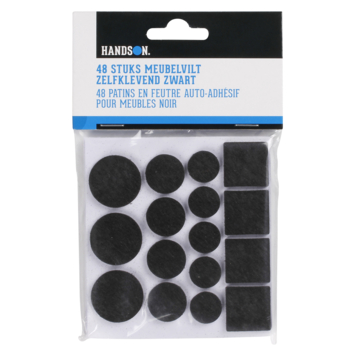 HANDSON anti krasvilt 48 stuks zwart