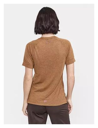 T-Shirt Manches Courtes Craft ADV Trail Wool Femme Marron