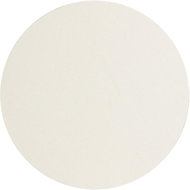 Prêt à peindre carton toilé Ø 20cm 3mm - Blanc