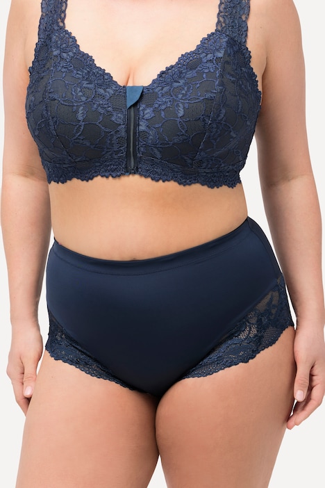 Midislip, transparente Spitze, hinten gerafft