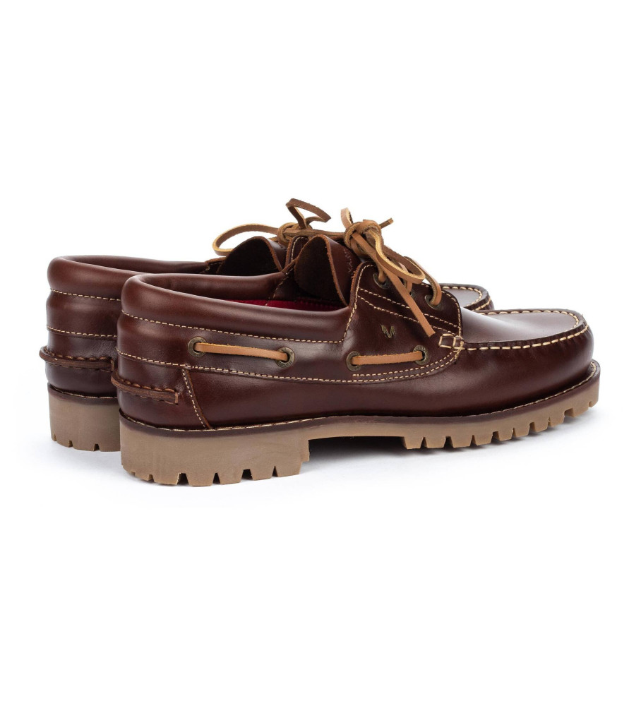 Sapatos náuticos Martinelli Austin em couro marrom