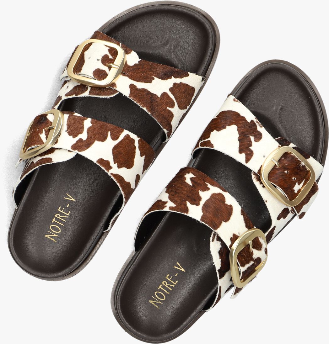 bruine notre-v slippers 227329