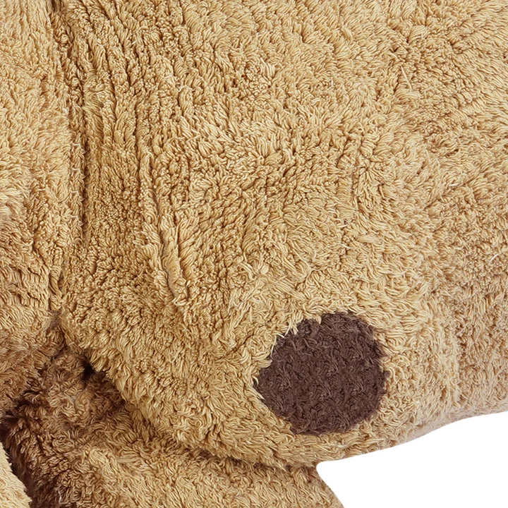 Lorena Canals - Sleepy Bear Pouf, 30 x 100 x 70 cm, light honey / soil brown / natural