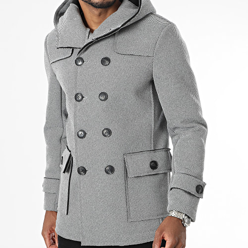 Manteau Capuche Gris