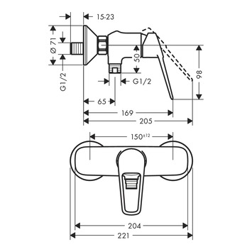 Hansgrohe Douchemengkraan Novus Loop