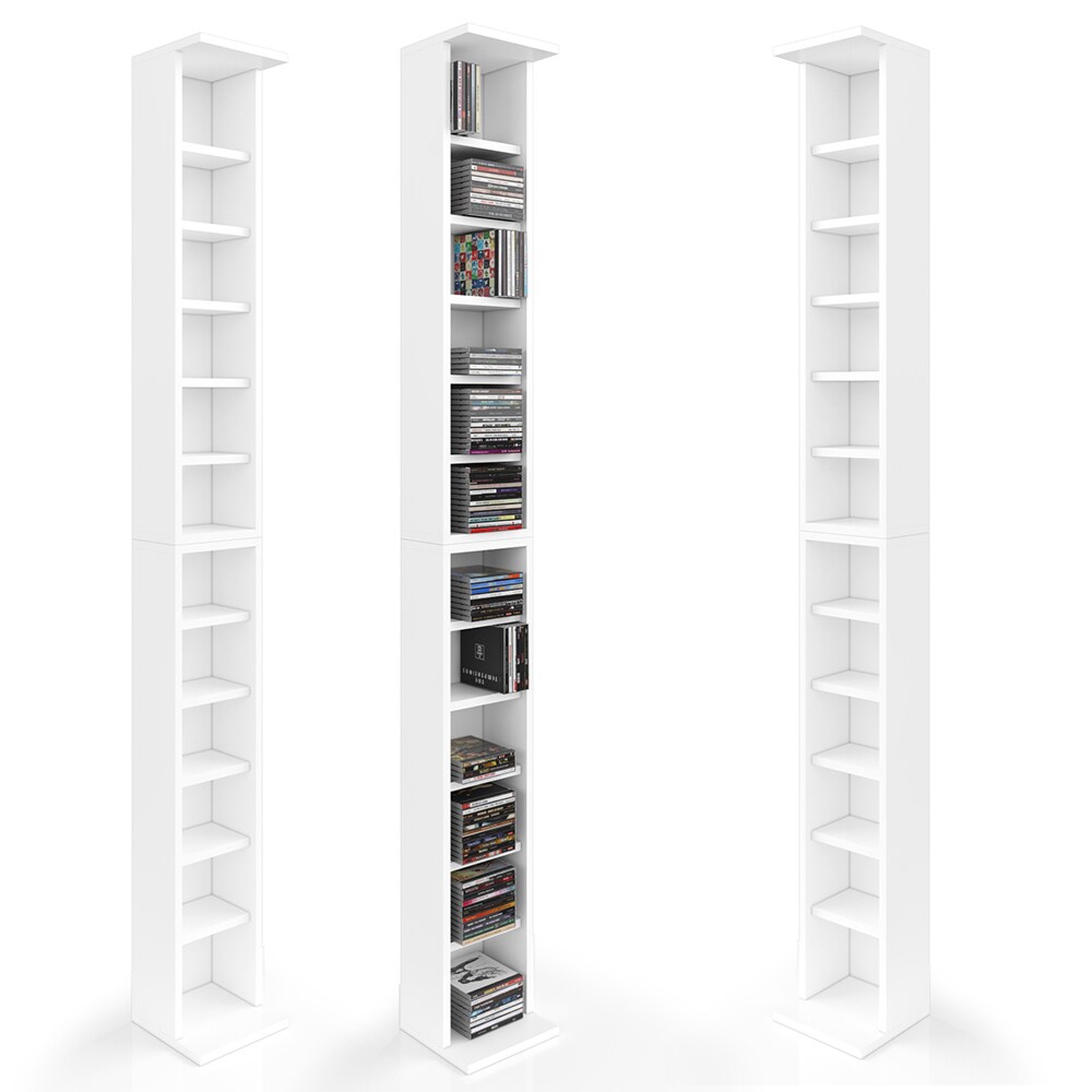 VICCO CD Regal DVD Ständer Weiß Wandregal Hängeregal Bücherregal Büroregal