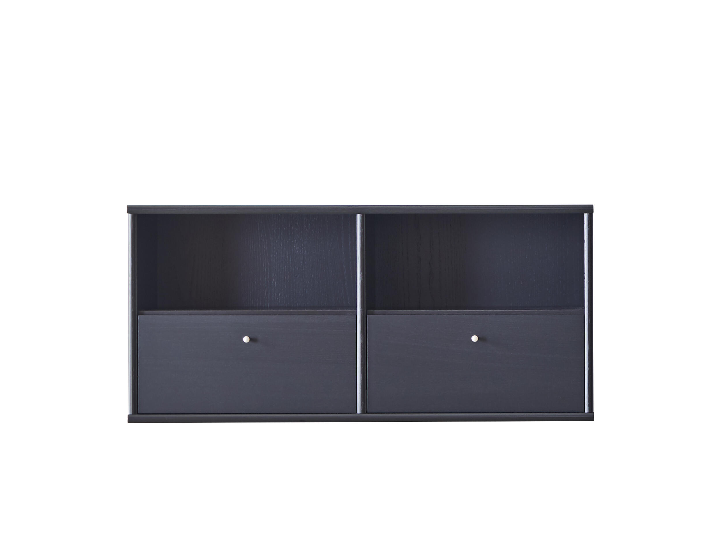 Mistral Classic Reol med 4 rum   2 skuffer sort