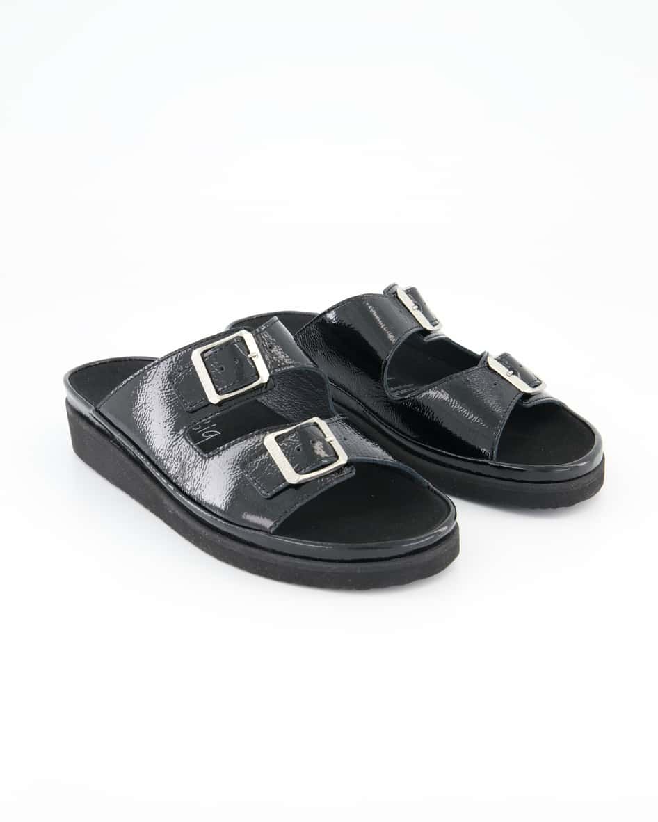 Semler Fiesta Pantoletten in Schwarz