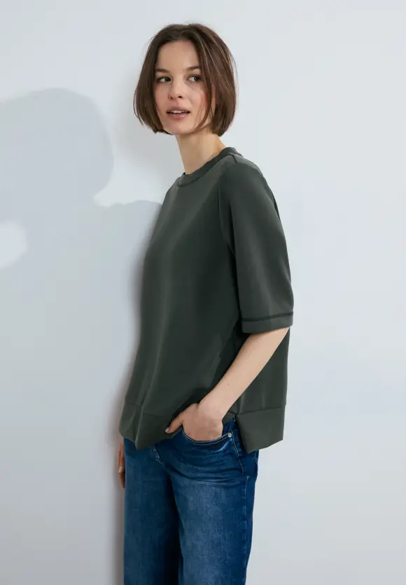Kurzarm Sweatshirt - strong khaki