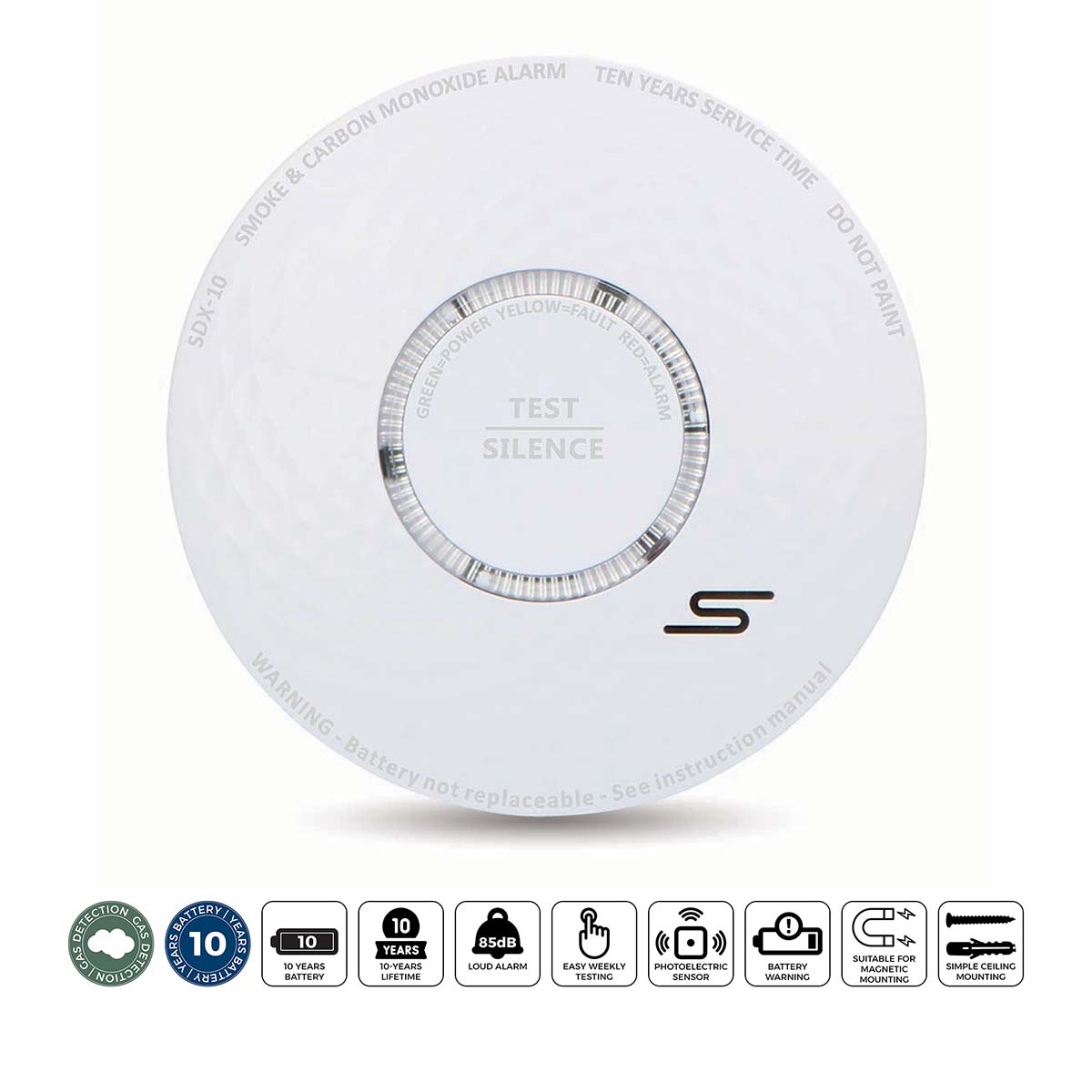 Alecto SDX10 Rook- en koolmonoxidemelder