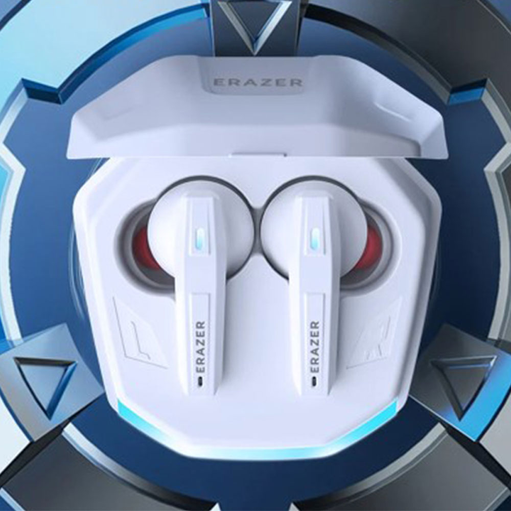 Erazer (by Lenovo) - XT86 Bluetooth 5.4 TWS In-Ear Gaming Kopfhörer Headset mit Ladecase (300mAh) - Weiss
