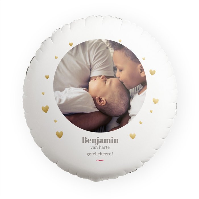 Ballon | Baby geboren | met eigen foto en naam