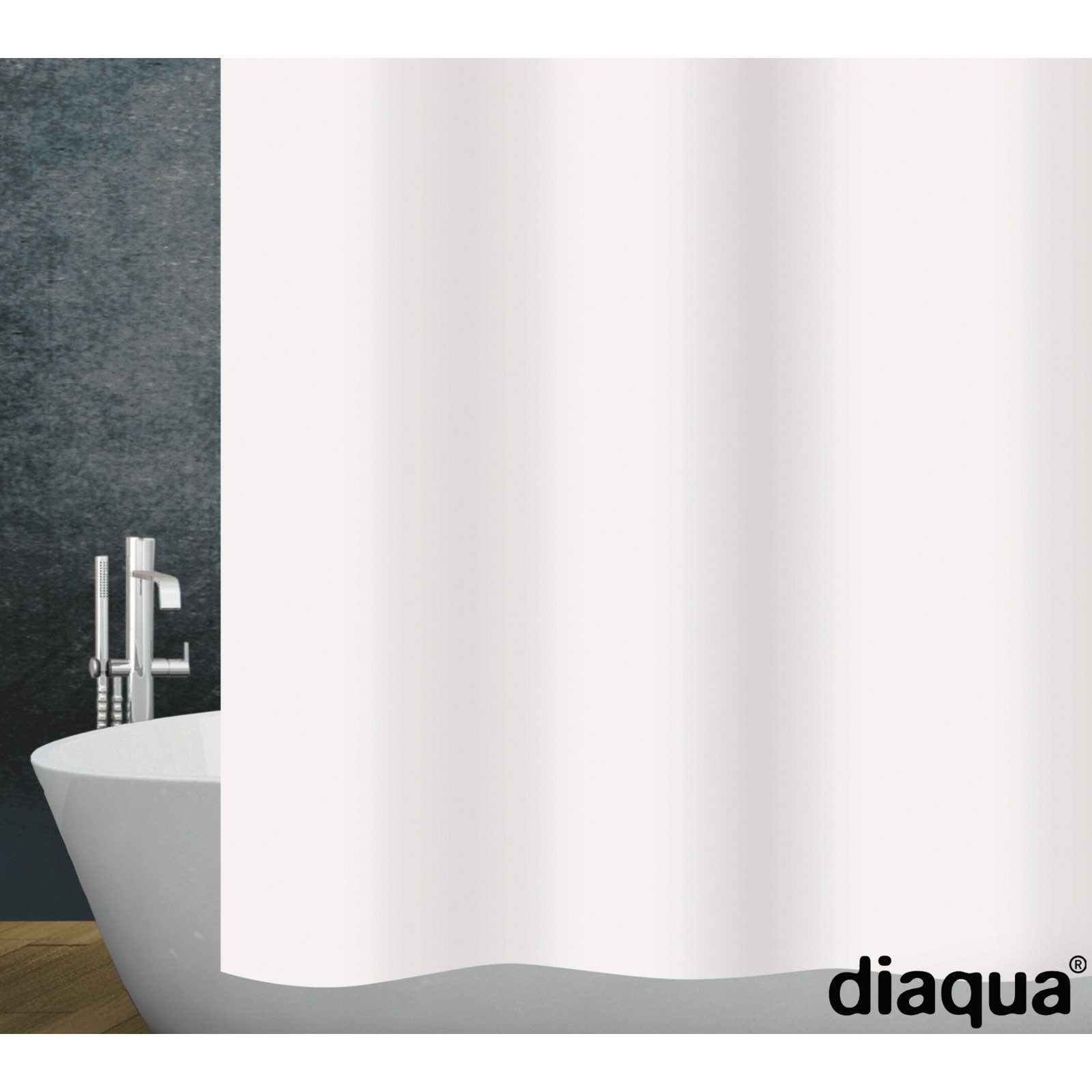 Duschvorhang Textil 180x180/Basic-weiss