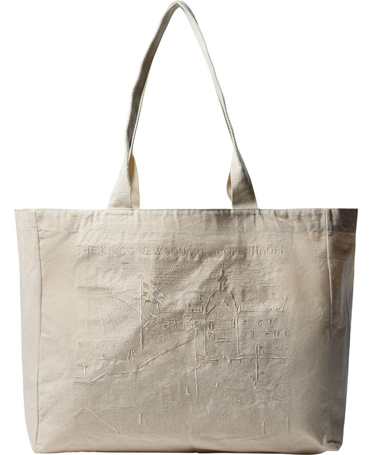 Magasin du Nord Collection Iconic Tote Bag Kings New Square 1O - Small Kings new square emb off white