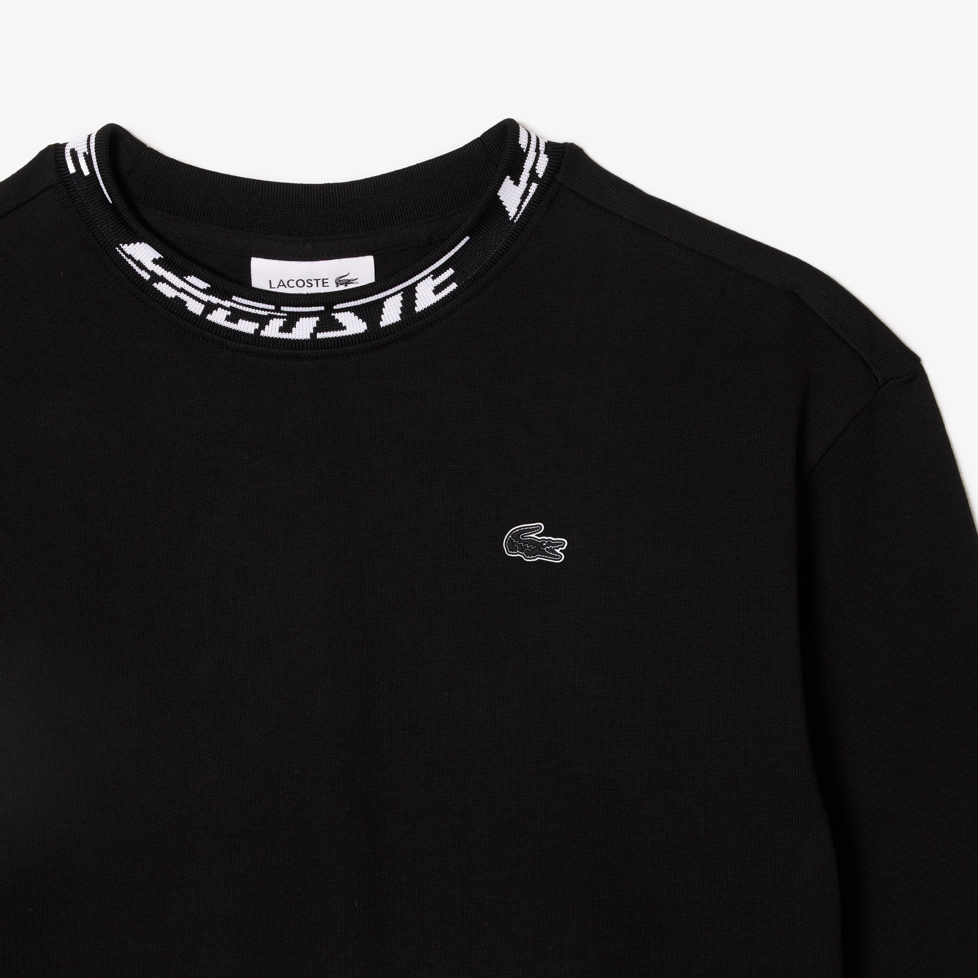 T-shirt manches longues femme Lacoste oversize fit avec col siglé T-Shirts - Noir - Lacoste - Femme