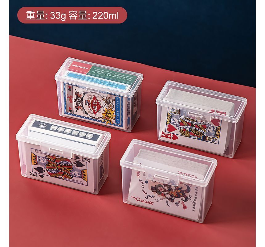 Sabam - Transparante plastic pokerkaarten opbergdoos / set