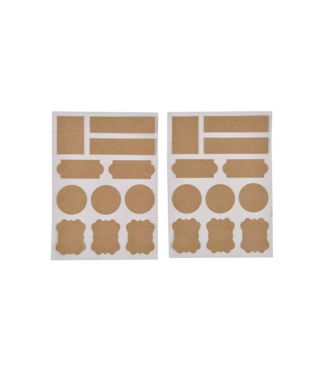 Paris Prix - Lot De 22 Stickers craft 13x18cm Naturel
