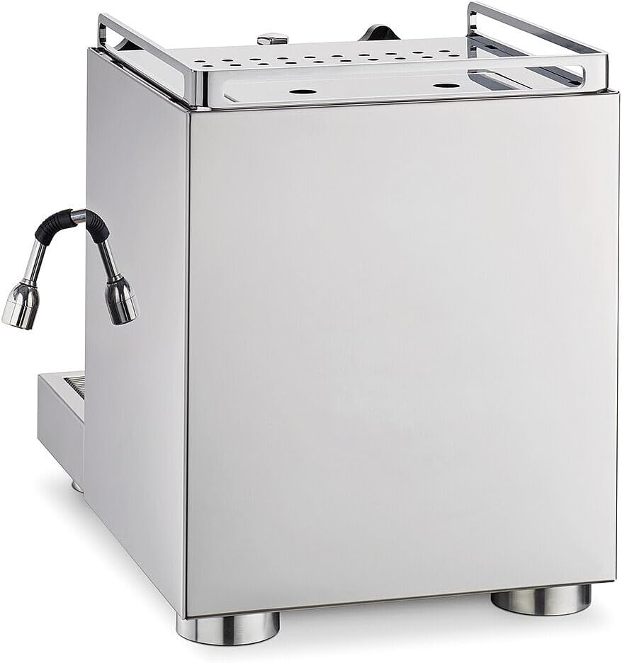 La Pavoni New Cellini Classic, Semiprofessionelle Espresso-Kaffeemaschine LPSCCS01EU, Einzelboiler mit Wärmetauscher, mit Drehventilen, Dampf- und Heißwasserlanze, 1400 W, Edelstahl