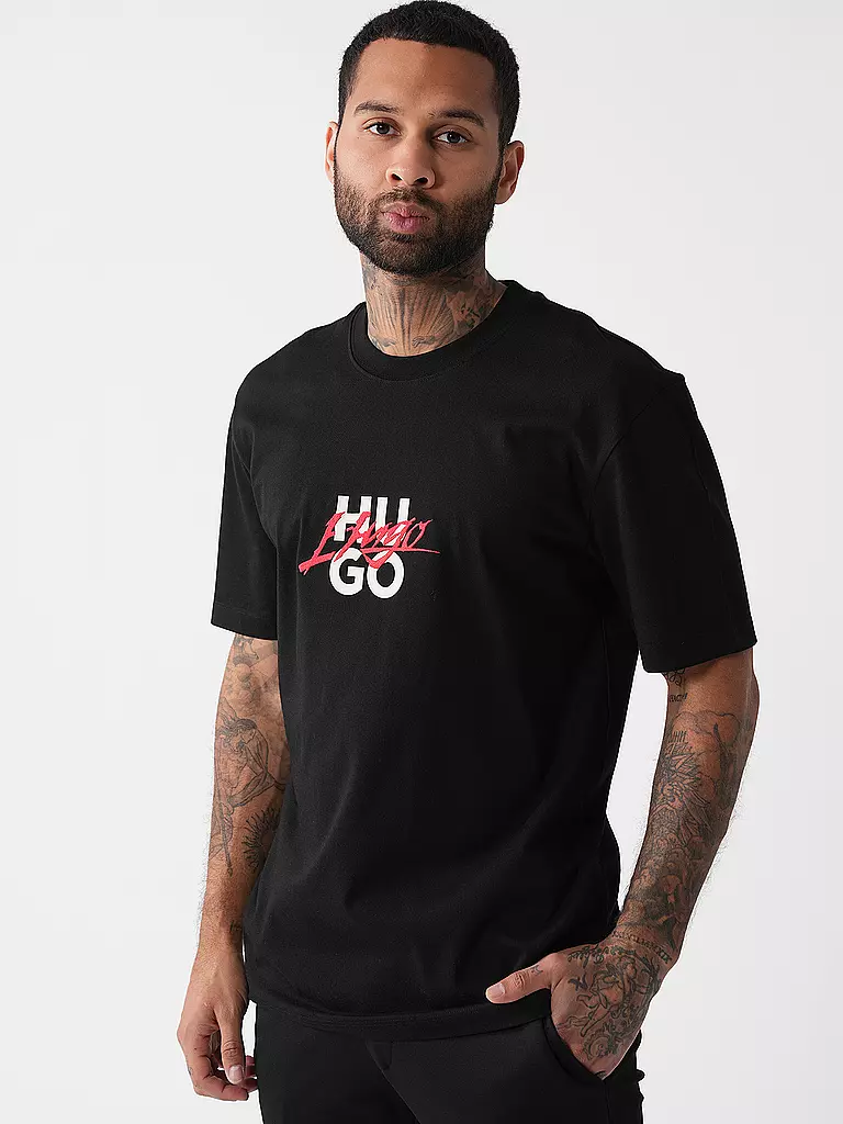 HUGO T-Shirt DLONGNY schwarz