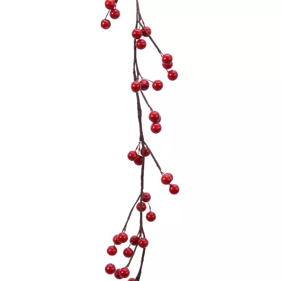 Guirlande de Baie laquée (130 cm) Célénia Rouge