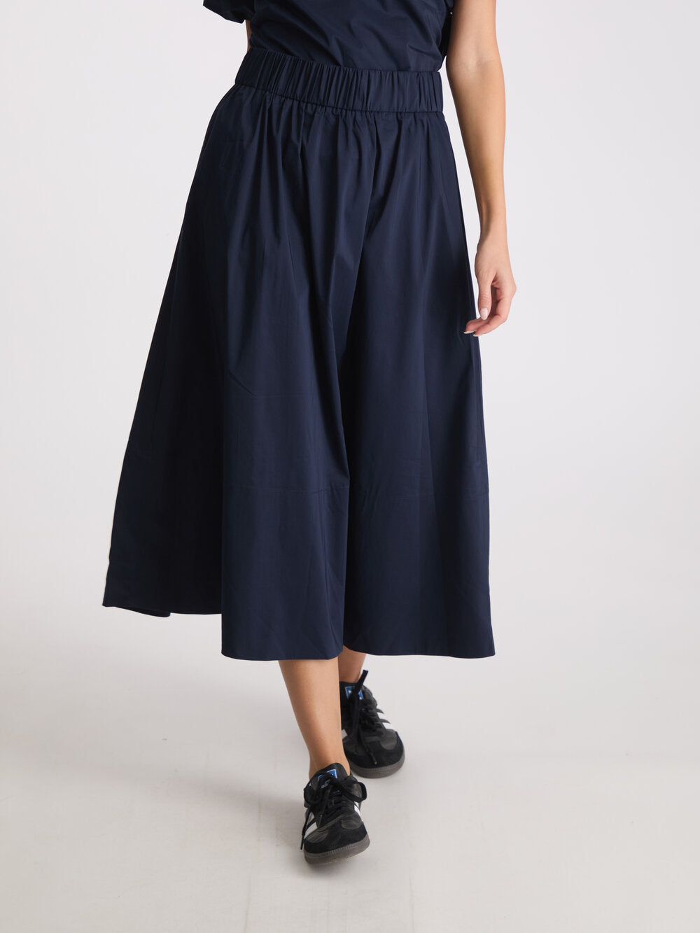 Neo Noir  Yara Poplin lang nederdel - Navy