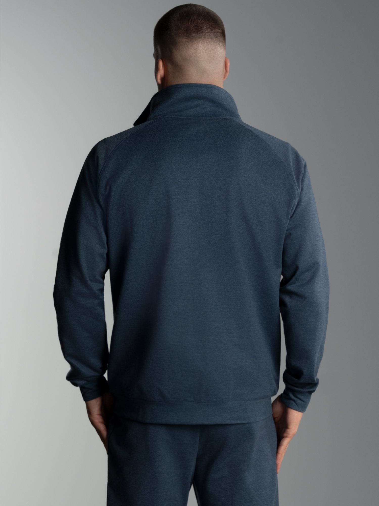 Raglanjacke aus Sweat-Qualität Nightblue-melange