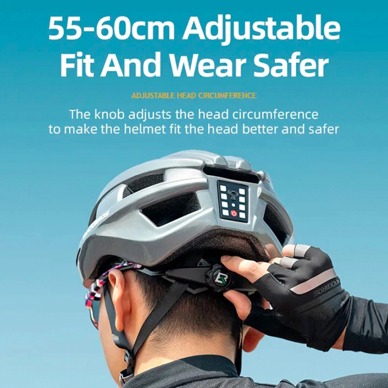 Fahrradhelm in Schwarz 55-60 cm