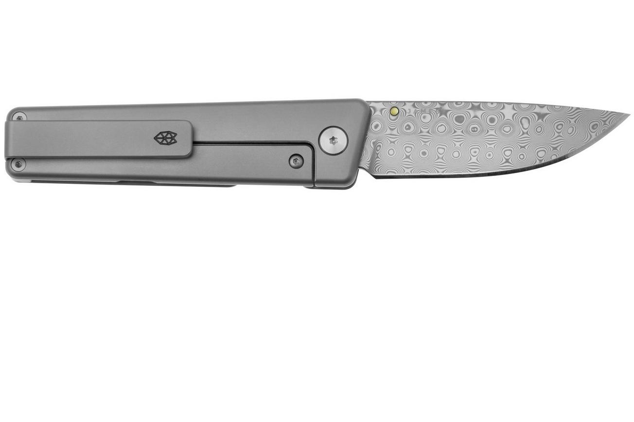 The James Brand The Chapter 2 KN127252-00 Grey Titanium, Damasteel zakmes
