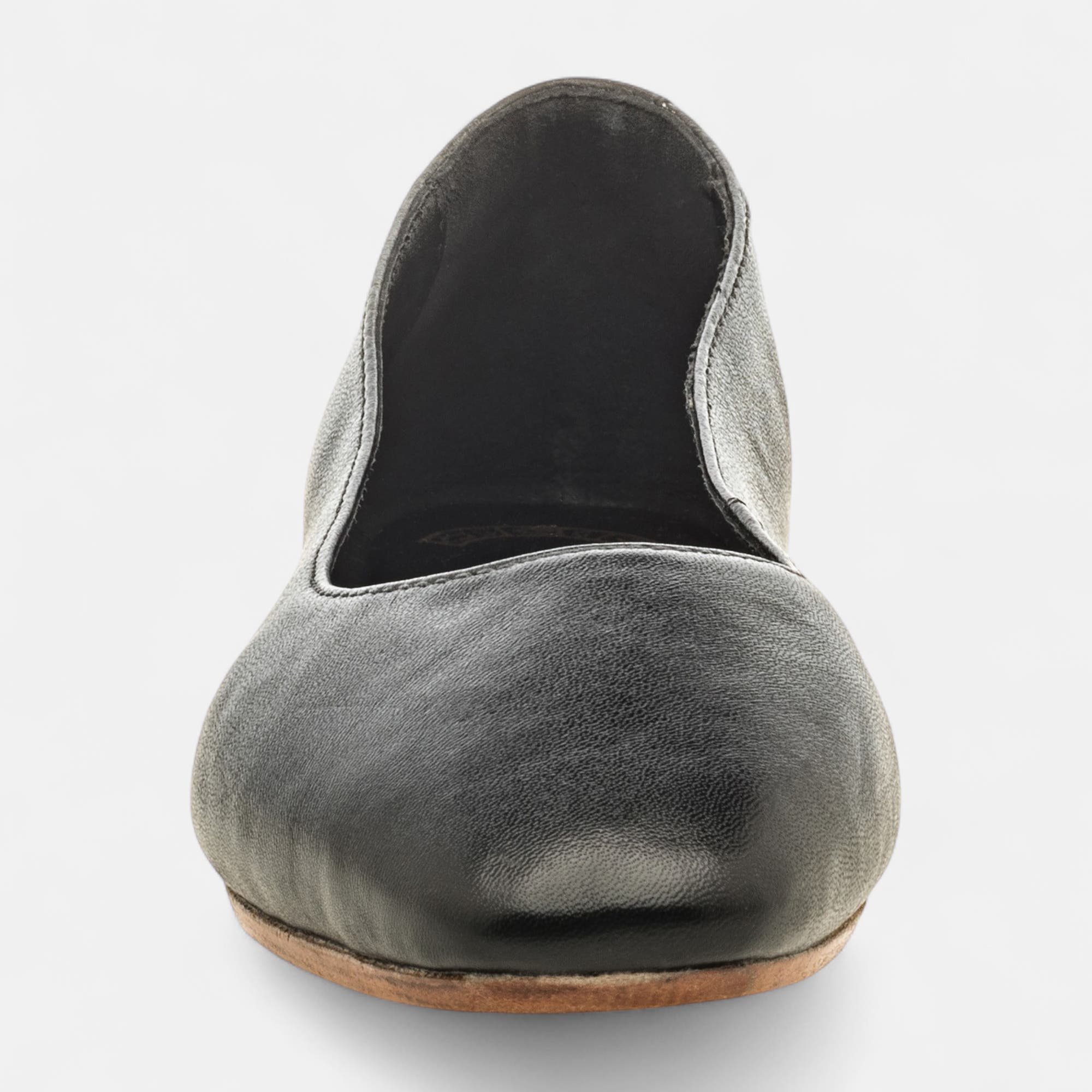 Ballerines Femme en cuir noir