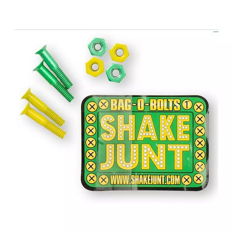 Visserie Skateboard SHAKE JUNT Visserie Jeu De 8 Vis Allen 0.875 Green Yellow
