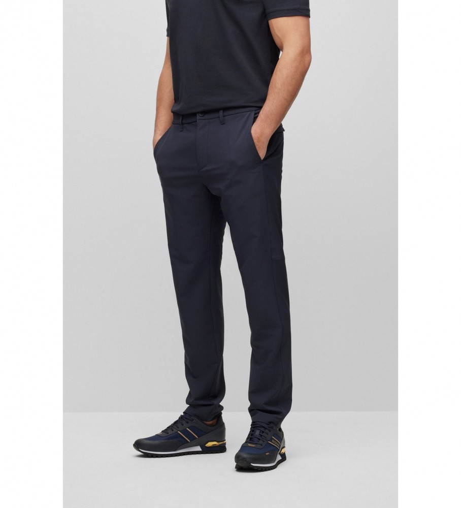 Calça chino slim BOSS Commuter, azul marinho