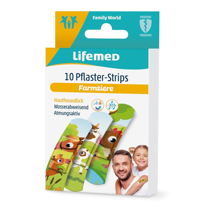 Lifemed® - Kinderpflaster - Farmtiere - 10 Stück