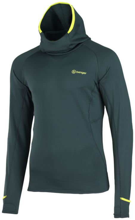 BengerRunning Langarmshirt mit Kapuze - grün