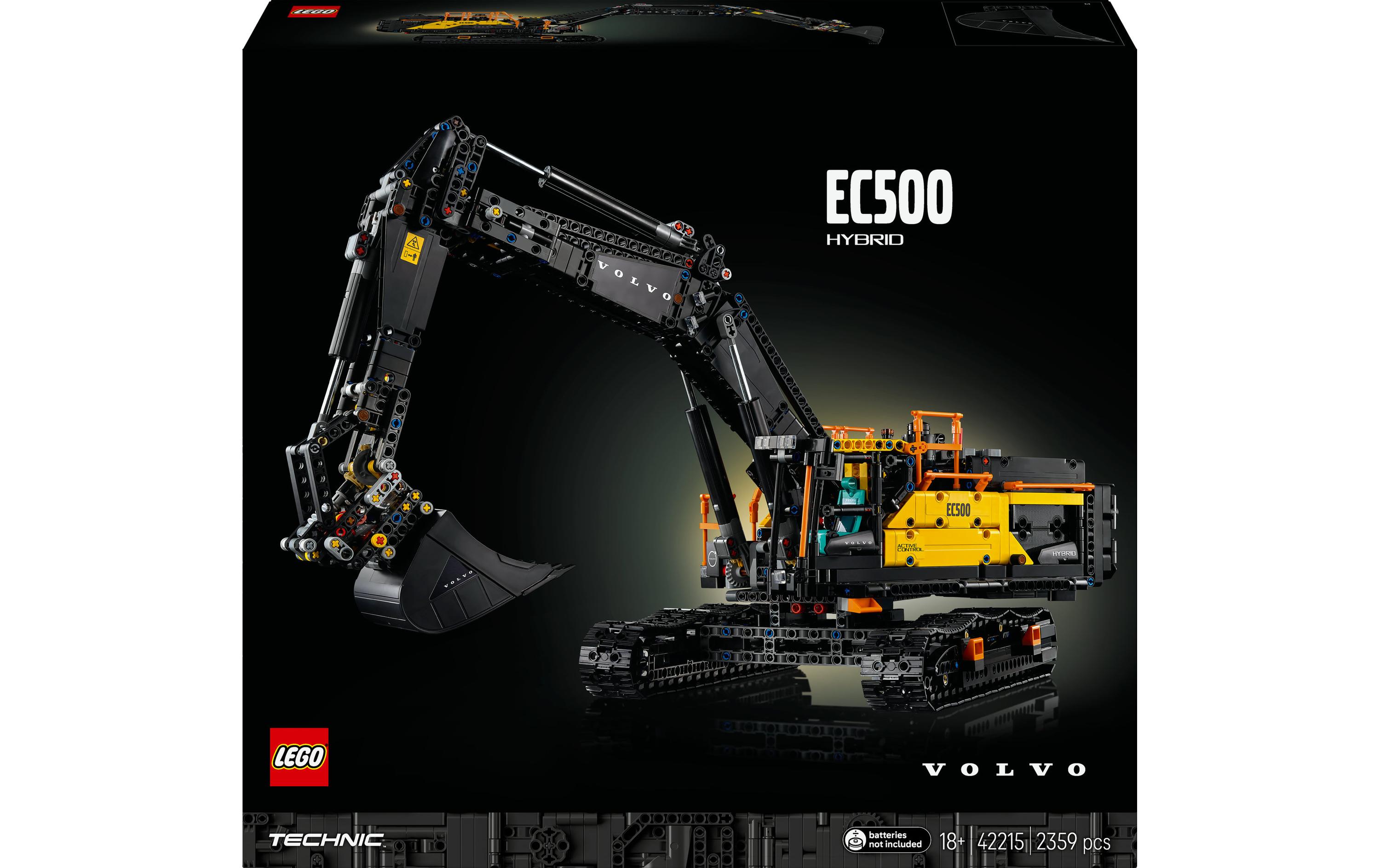 Technic Volvo EC500 Hybrid Bagger, 42215<br>Funktionsreicher Set mit austauschbaren Baggerwerkzeugen